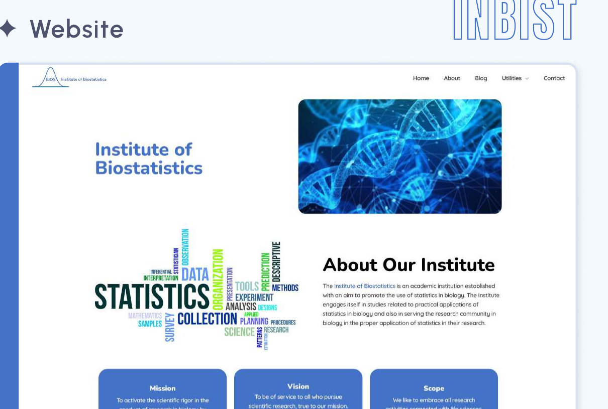 Inbist Academic content site we built
