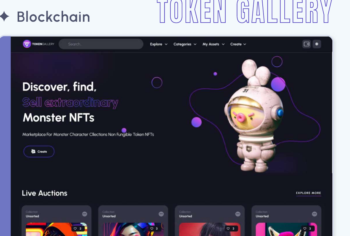 Token Gallery The multi-chain NFT marketplace we built